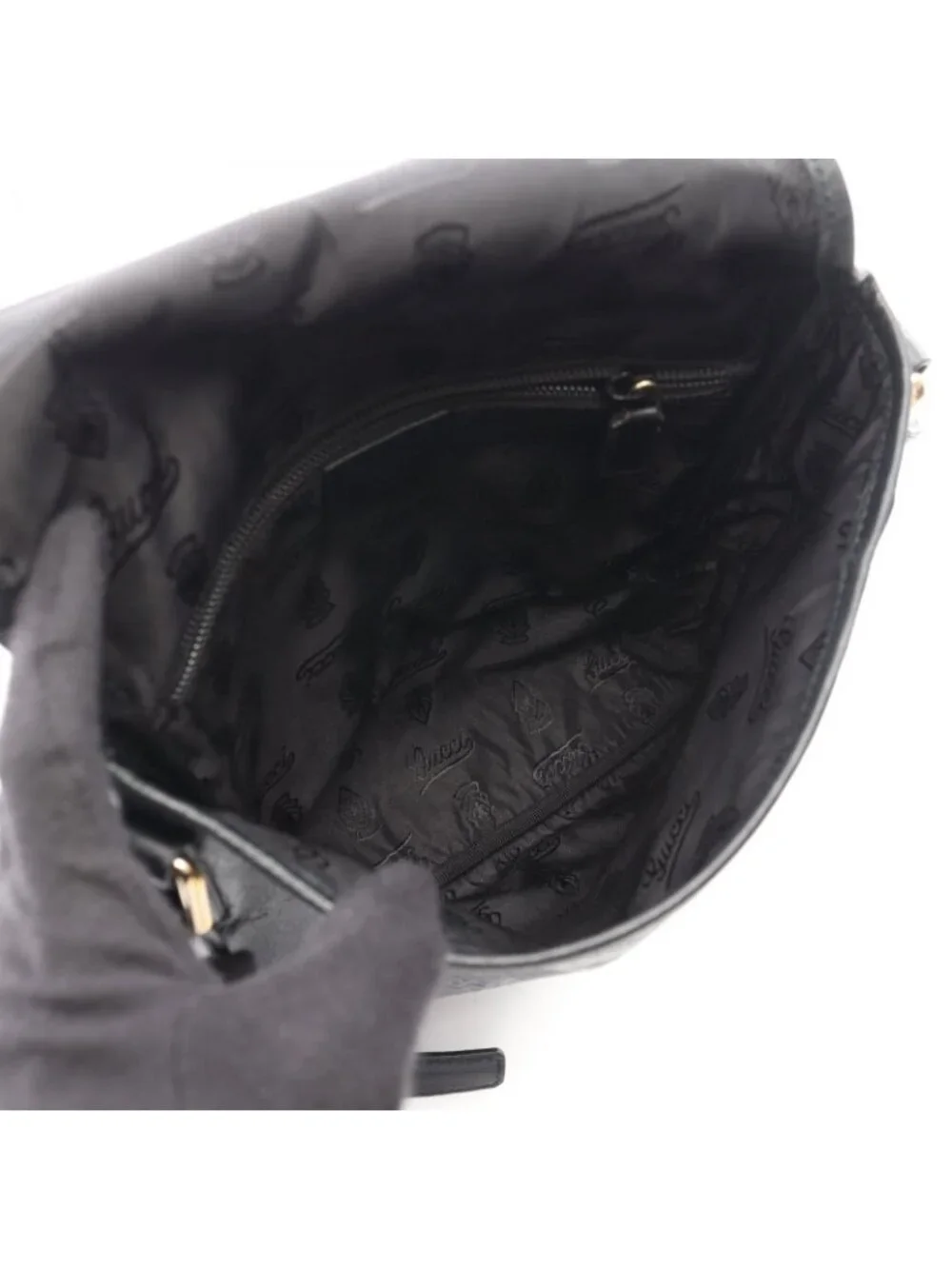 Gucci Shoulder Bag Guccissima Black Leather Guccissima